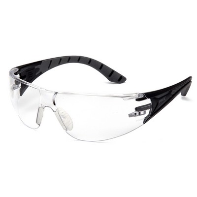 Endeavor Plus Safety Glasses, Black and Gray or Pink Frame with Clear Anti-Fog Lens