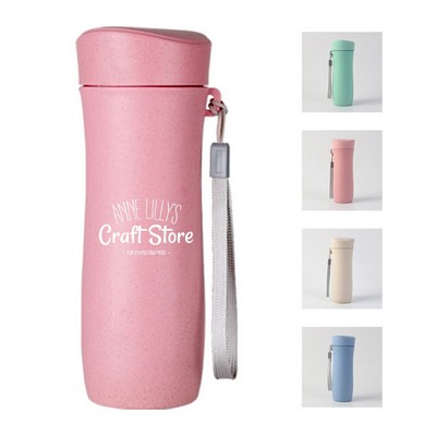16oz Straw Fiber Water Bottle
