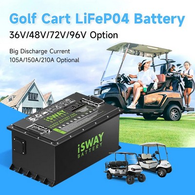 Deep Cycle BMS 38.4V 105Ah LiFePO4 Lithium Batteries for Electric Golf Carts