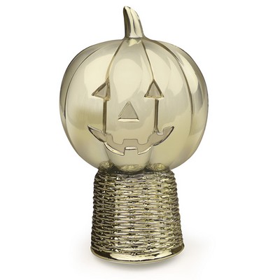 3 1/2" Gold Plastic Jack O' Lantern Trophy Figure