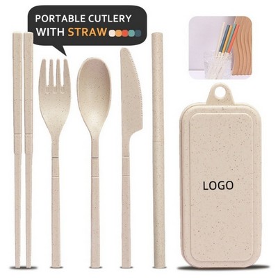 Wheat Straw Portable Tableware Set