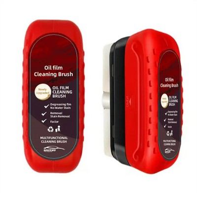 Clean Glass Oil Film Strong Red Brush Remove Dirt