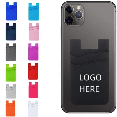 Dual Layer Silicone Phone Card Wallet