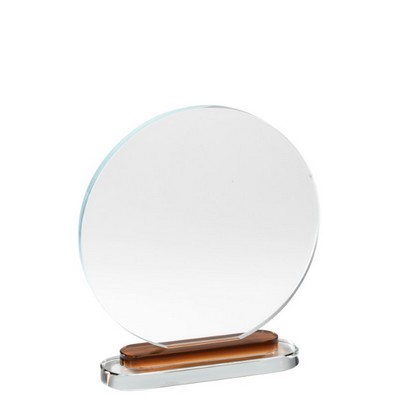 Coffee Circle Crystal Award, 7"H