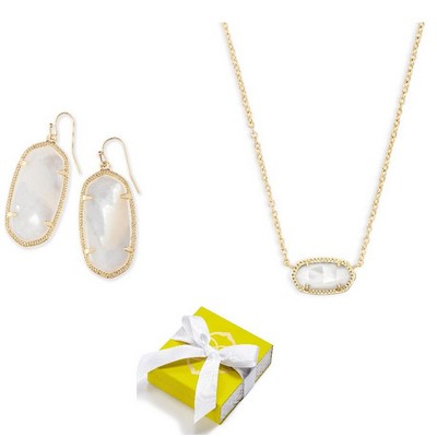 Kendra Scott Classic Ivory Mop 2 Pc Gift Box Set