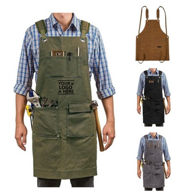 Multi pocket Functional Canvas Apron