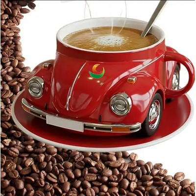 Creative Beetle Shaped Coffee Lovers New Gift Style Ceramic Coffee Cup and Saucer