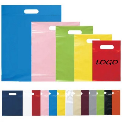 Custom Size Die Cut Handle Plastic Bag