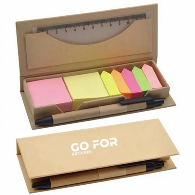 Eco Sticky Note Set with Pen & Ruler
