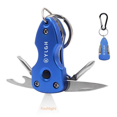 Flashlight Foldable Knife With Tool Kits