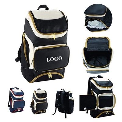 PU Leather Baseball Equipment Backpack