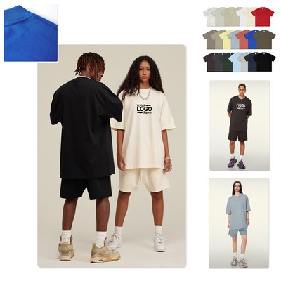 Cotton T-Shirt Drop-Shoulder Sleeve