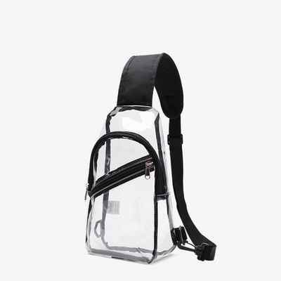 Sling Travel Clear PVC Transparent Cross Body Backpack