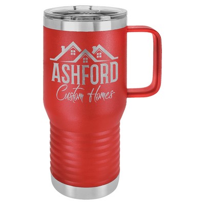 Polar Camel 20 oz. Red Vacuum Insulated Travel Mug with Slider Lid