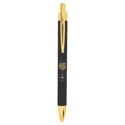Black/Gold Leatherette Pen