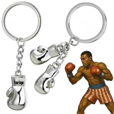 Custom Metal Boxing Gloves Keychain Pendant Keyring