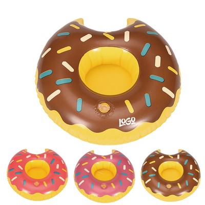 Donut-Shaped Inflatable Drink Holder for Pool