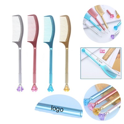Novelty Hair Comb Pen with Diamond