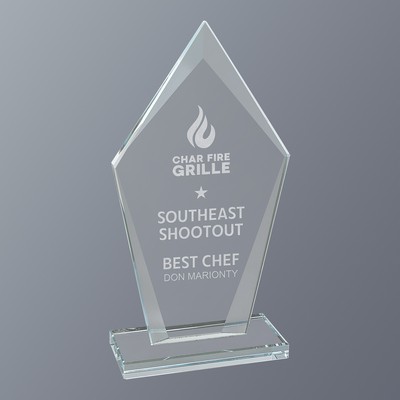 Clear Glass Award Series, Diamond, Medium (3-3/4"x 7-1/2"H)