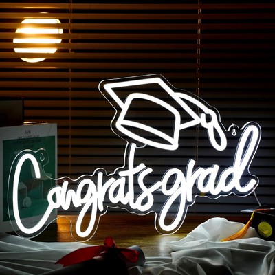 Congrats Grad LED Neon Sign