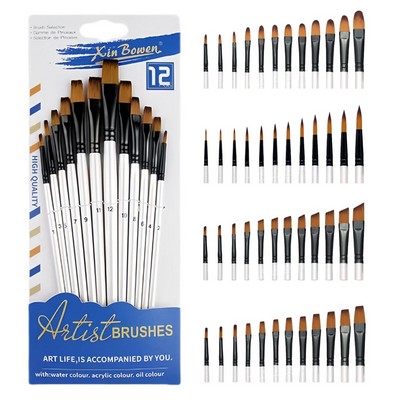 Custom 12 Pcs Paint Brushes Set