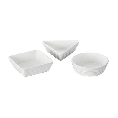 Le Creuset 3Pc Stoneware Serving/Tapas Dish Set White
