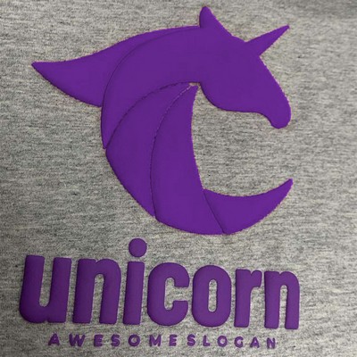 7" Silicone Sticker Label 2mm Thick Heat Transfer with Adhesive Backing