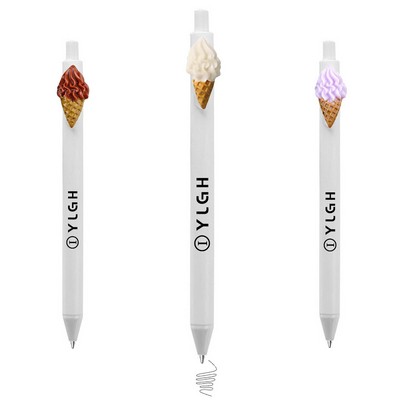Click Activated Pen With Ice Cream Cone