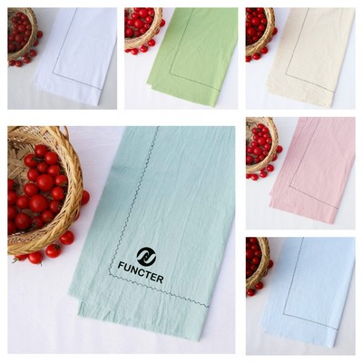 Soft Cotton Plain Table Dinner Napkins 17.7 x 17.7"