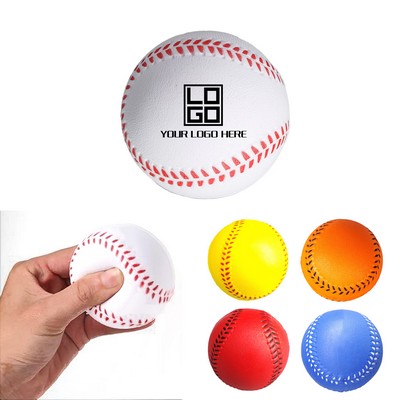 PU Stress Ball Solid Baseball Reliever