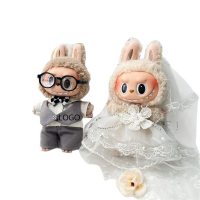 Doll Wedding Dress and Suit Set