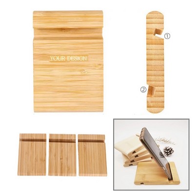 Double Sided Bamboo Phone Stander