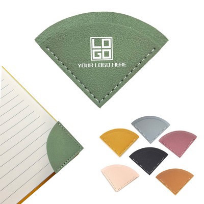 Triangle PU Leather Corner Page Bookmark