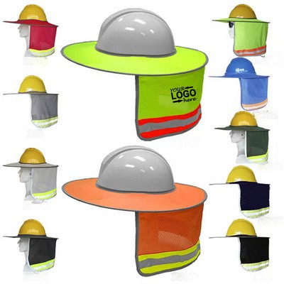 High Visibility Safety Sun Shade For Hard Hats
