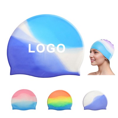 Multi-Color Silicone Swim Cap