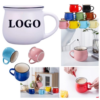 12 oz Classic Ceramic Coffee Mug with Glossy Finish