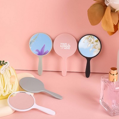 Mini Circular Handheld Makeup Mirror