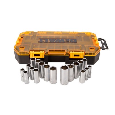 DeWalt 20Pc Tough Box 3/8" Drive Deep Socket Set