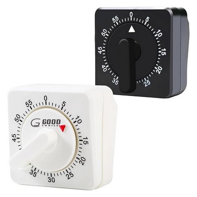 Square 60 Minute Mechanical Kitchen Timer
