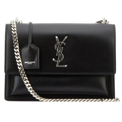 Saint Laurent Sunset Medium YSL Crossbody Bag In Smooth Leather