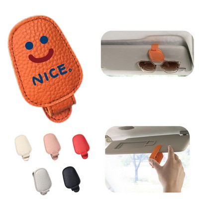 Magnetic Leather Sunglasses Holder