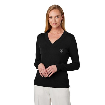 Brooks Brothers® Women's Cotton Stretch V-Neck Sweater