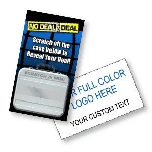 Scratch Off Cards - NO DEAL or DEAL- Scratch and Win- (4 Sizes)