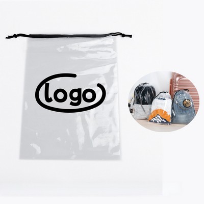 Clear Drawstring Bag for Clothes/Towels/Socks/Scarves