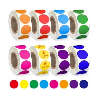 1" Circle Paper Roll Labels