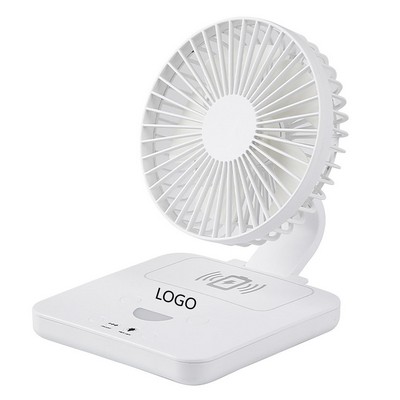 Wireless Charging Desktop Fan for Cell Phones