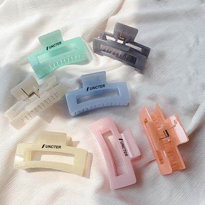 3.35" L Jelly Hair Clips Rectangle Clip for Women