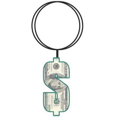 Dollar Sign $100 Bill Key Chain w/Clear Mirrored Back (2 Square Inch)
