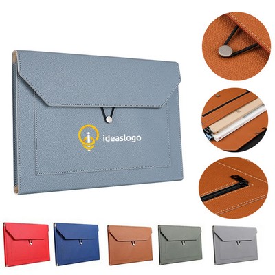 A4 PU Leather Expandable Document Holder