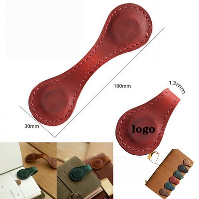 Vintage PU Leather Magnetic Bone Shape Bookmark